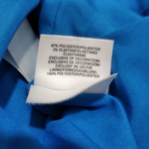 Kasper women's crew neck sleeveless blue dress - Picture 9 of 9